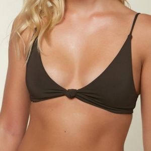 O'Neill Saltwater Solids Pismo Bikini Top XL Brown New with Tags